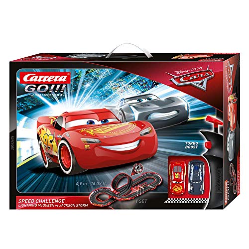 Carrera Toys GO!!! Disney Pixar Cars Speed Challenge Set Pista da Scontro e Due Macchinine con...